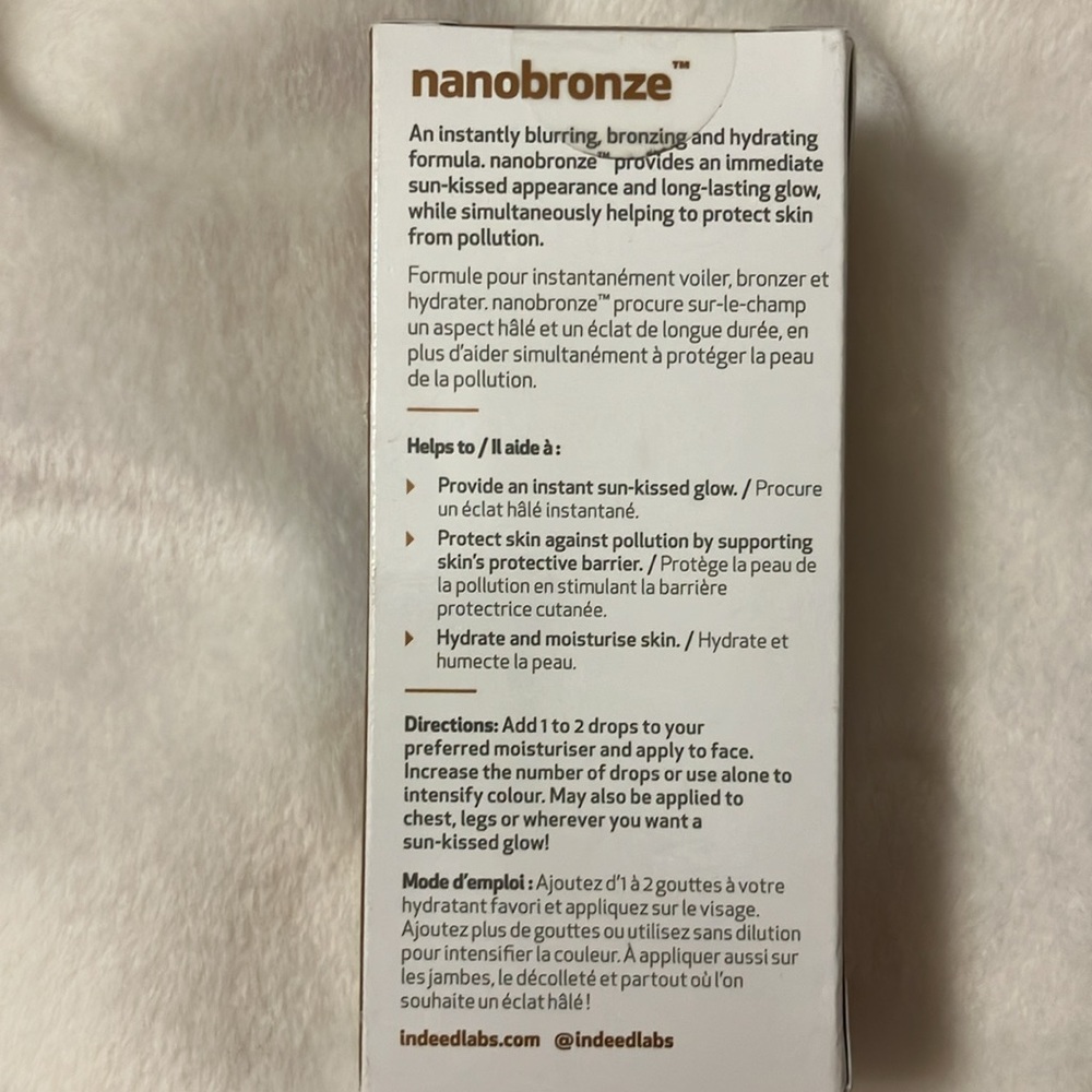 NWT Indeed Nanobronze Bronzing Drops featuring cocoa extract 1 ounce bottle - Picture 7 of 7
